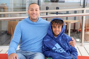 Big Brother Jerome and Little Brother Malaki at the Madison Public Library